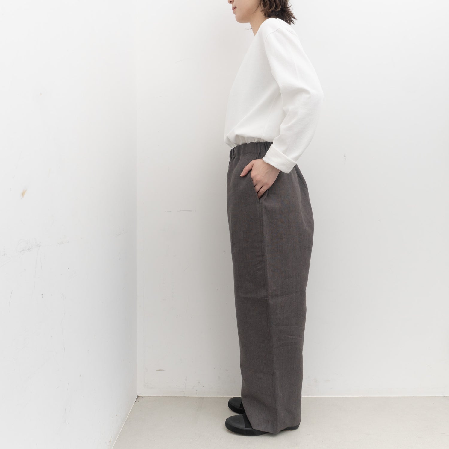 TAYUTAU｜リネンワイドストレートパンツ Y319057
