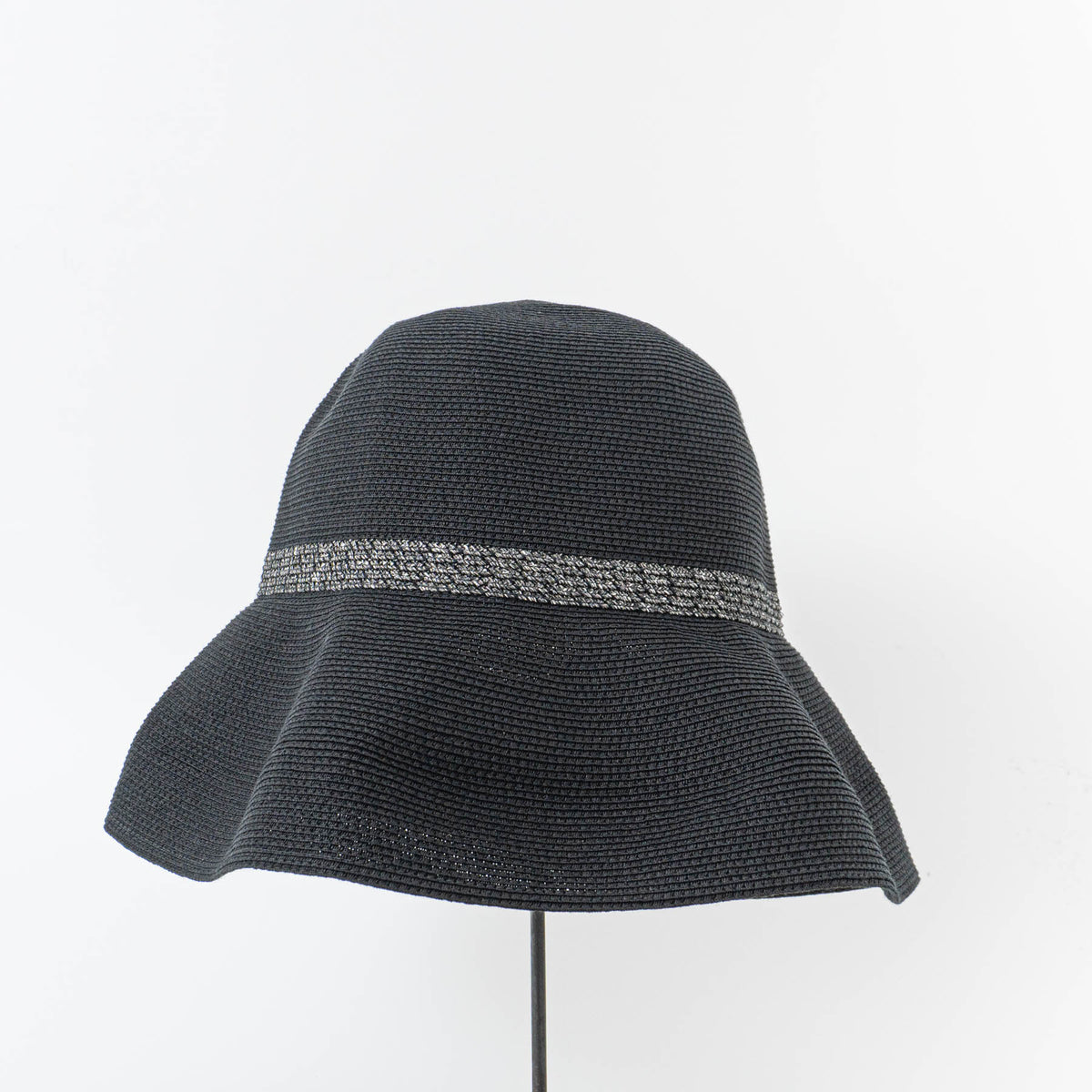 2026SS mature ha.｜WP paper braid hat switch wide MPB1-02W-D（black）