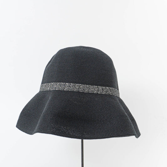 2026SS mature ha.｜WP paper braid hat switch wide MPB1-02W-D（black）