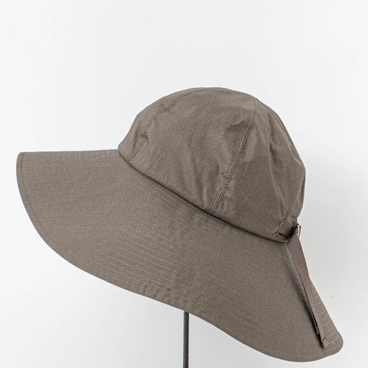 2026SS mature ha.｜ripstop garden hat ring MAS25-14-H（ash brown×silver）
