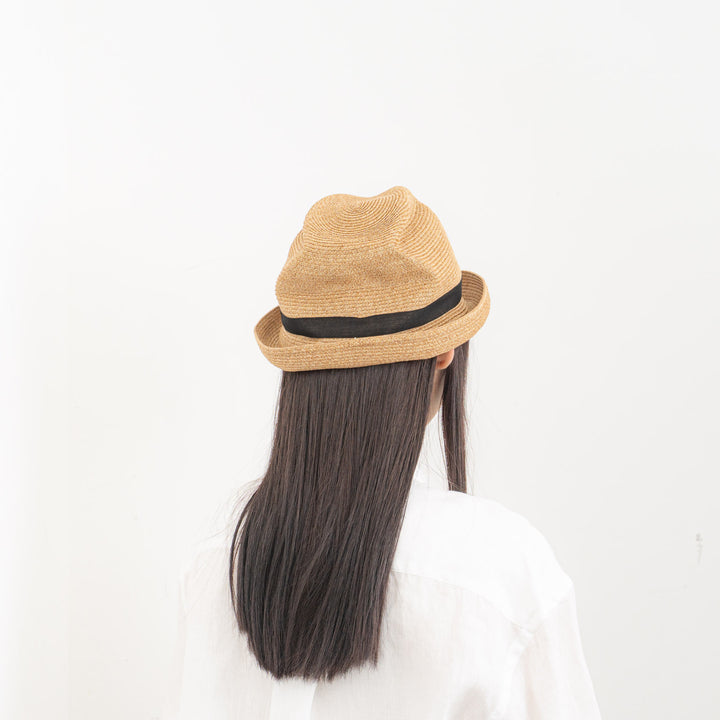 mature ha./　BOXED HAT 7cm brim organdy ribbon MBOX-104OG-Y