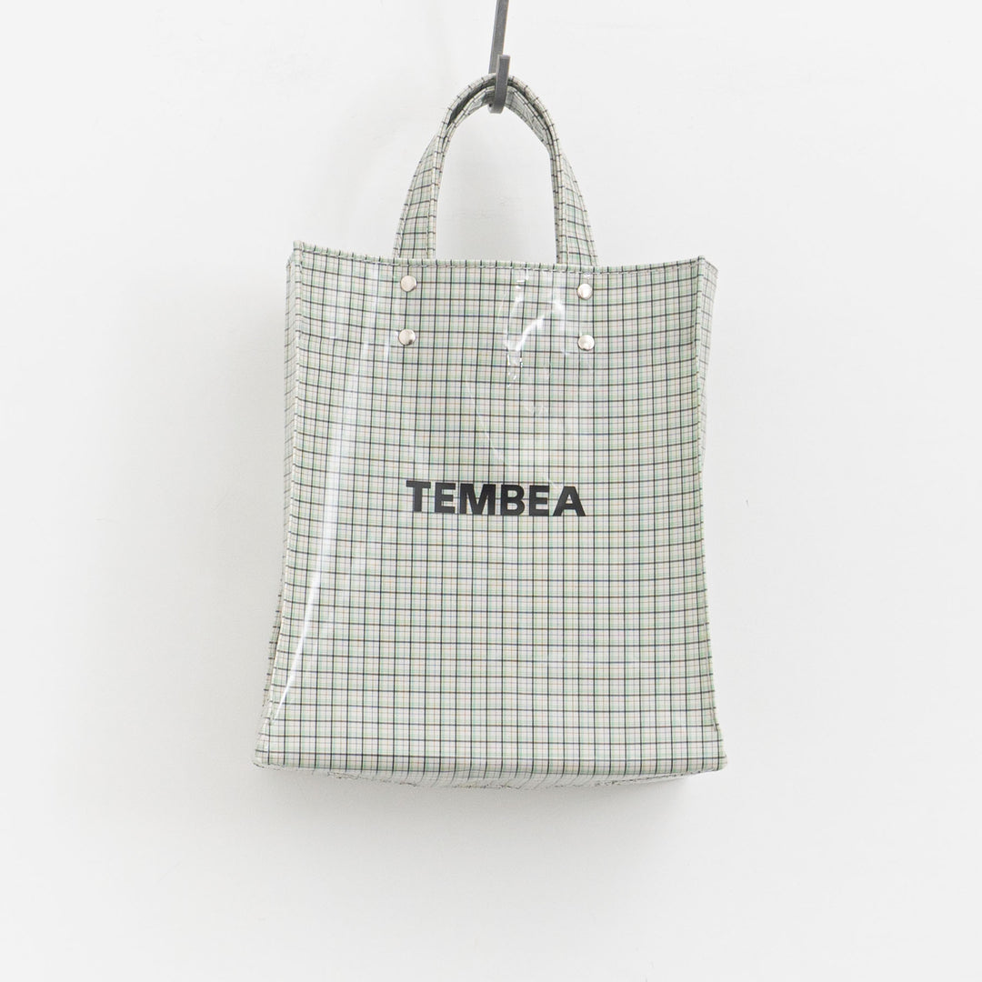TEMBEA/　PAPER TOTE col.CHECK GREY/GREEN