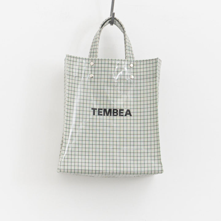TEMBEA/　PAPER TOTE col.CHECK GREY/GREEN