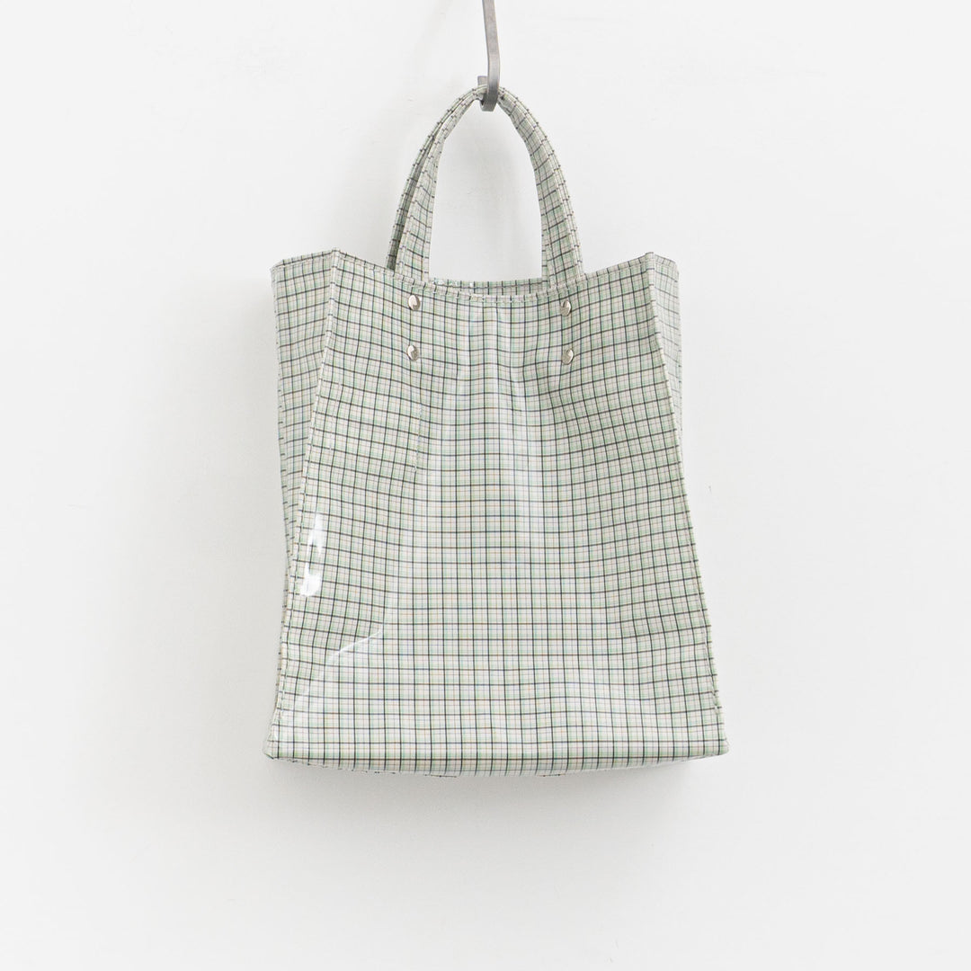 TEMBEA/　PAPER TOTE col.CHECK GREY/GREEN