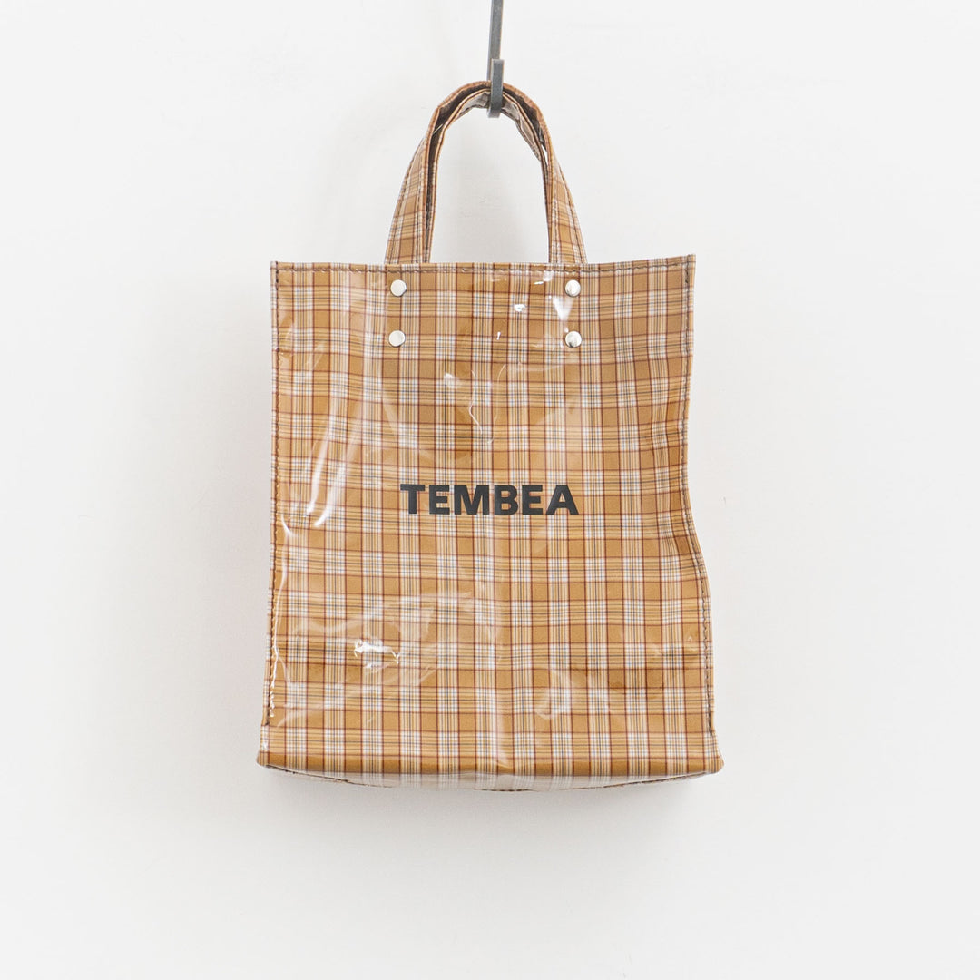 TEMBEA/　PAPER TOTE col. CHECK CARAMEL