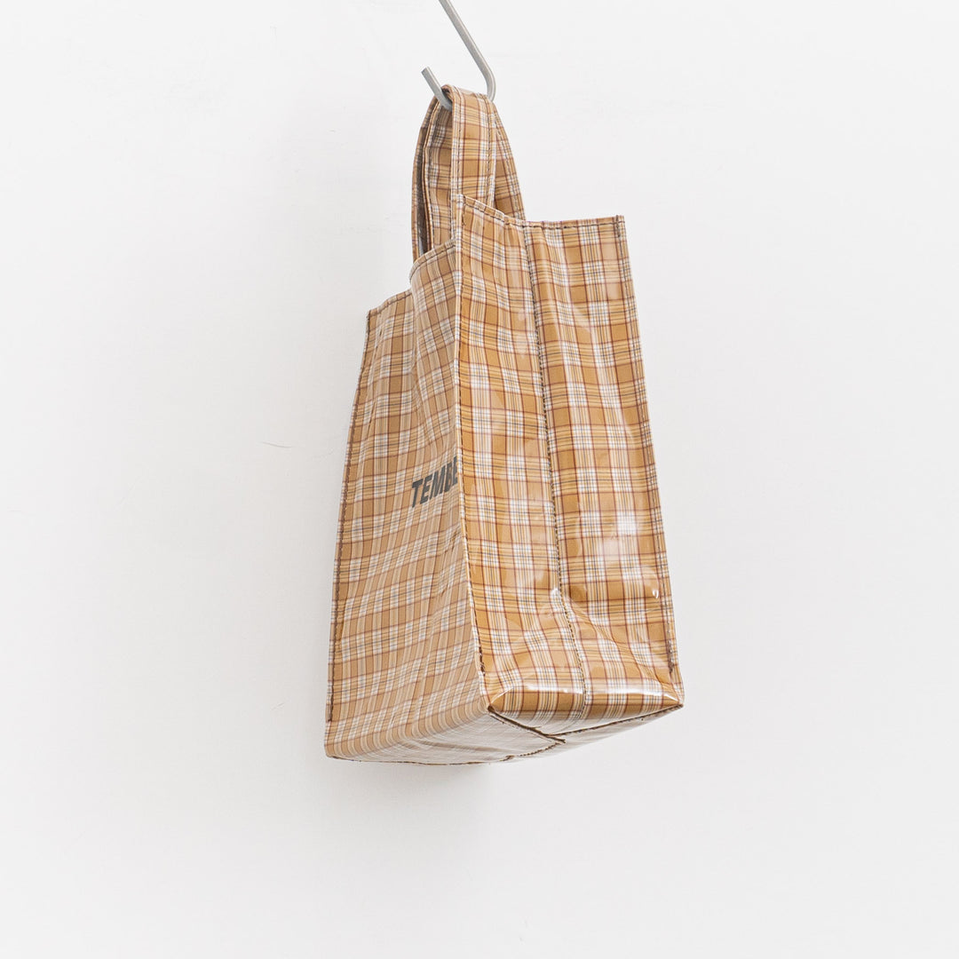 TEMBEA/　PAPER TOTE col. CHECK CARAMEL
