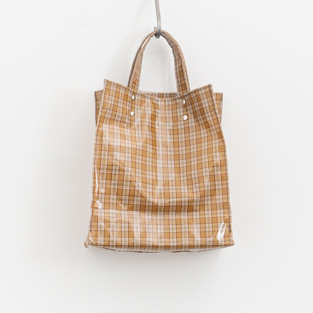 TEMBEA/　PAPER TOTE col. CHECK CARAMEL