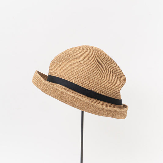 NEW 2026SS mature ha.｜BOXED HAT 7cm brim grosgrain ribbon MBOX-104-Y