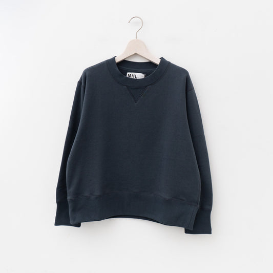 MHL.｜WOMEN　LIGHT LOOPBACK COTTON（DARK BLUE）