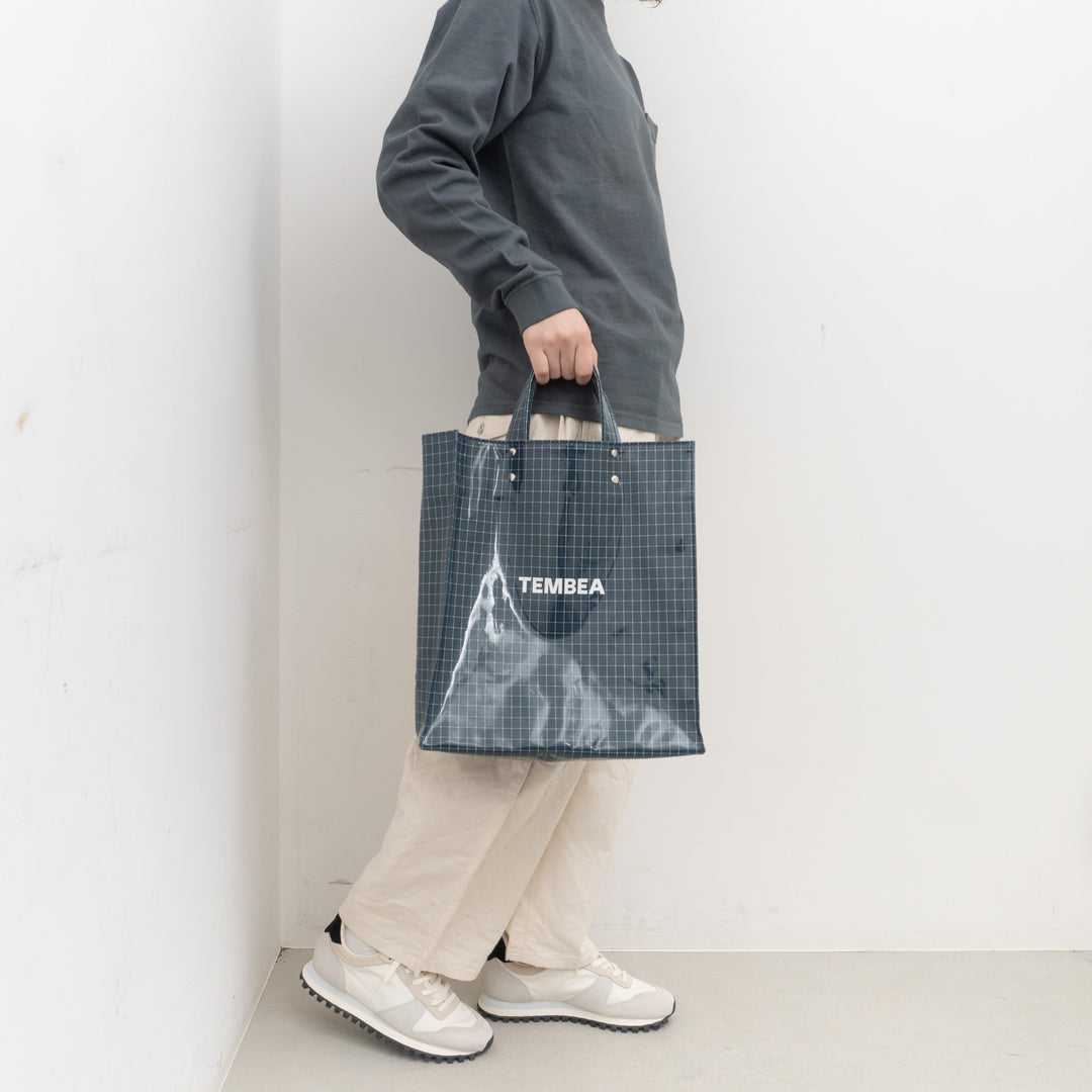 TEMBEA/　PAPER TOTE col.CHECK BLUE