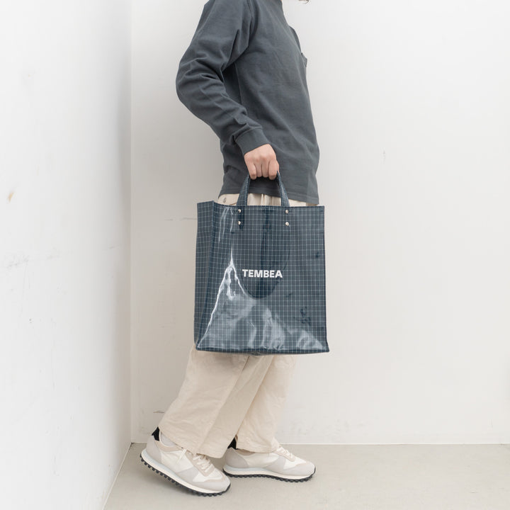 TEMBEA/　PAPER TOTE col.CHECK BLUE