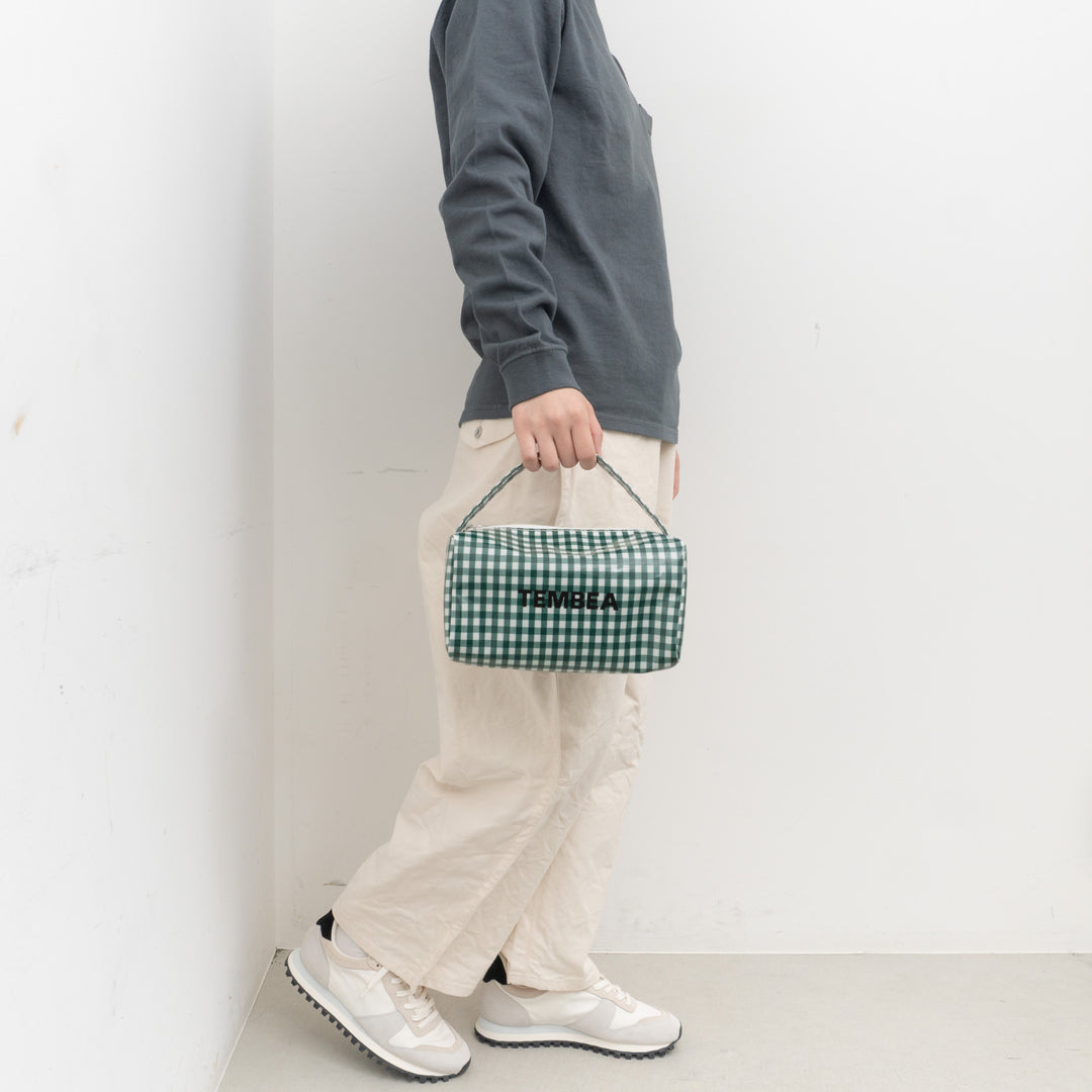 TEMBEA/　BRICK BAG col.GINGHAM GREEN