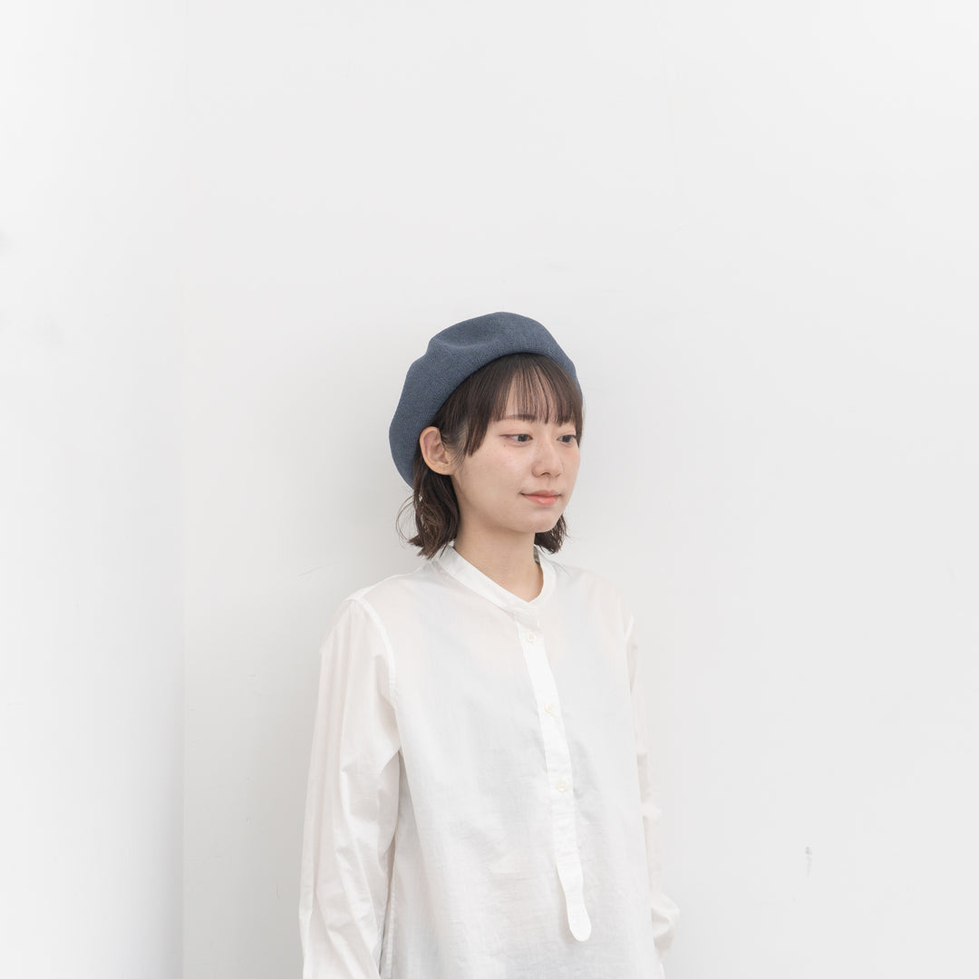 NEW 2026SS mature ha./　 beret top gather big silk MSK-2001G-H