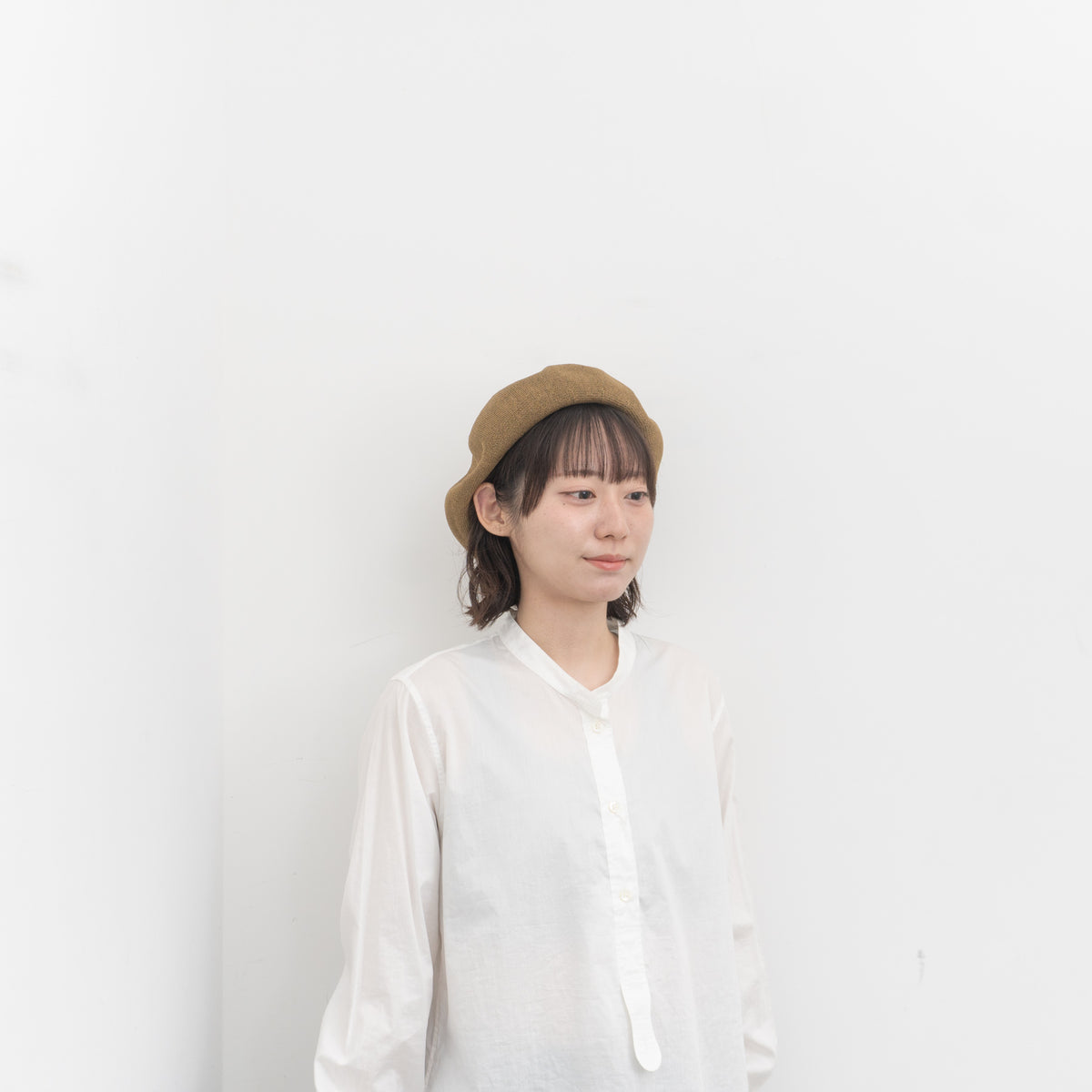 NEW 2026SS mature ha.｜beret top gather big silk MSK-2001G-H