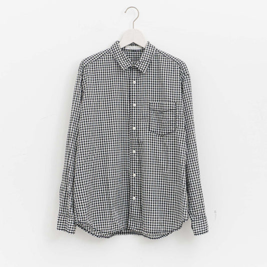 homspun｜WOMEN レギュラーシャツ 261-5300（1.white×black）
