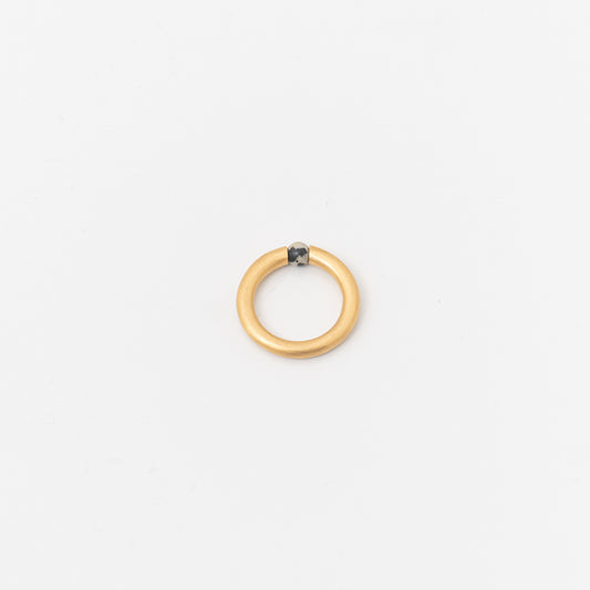 _Fot｜round ring _ stone 2007a_r（gold/dalmatian jasper）