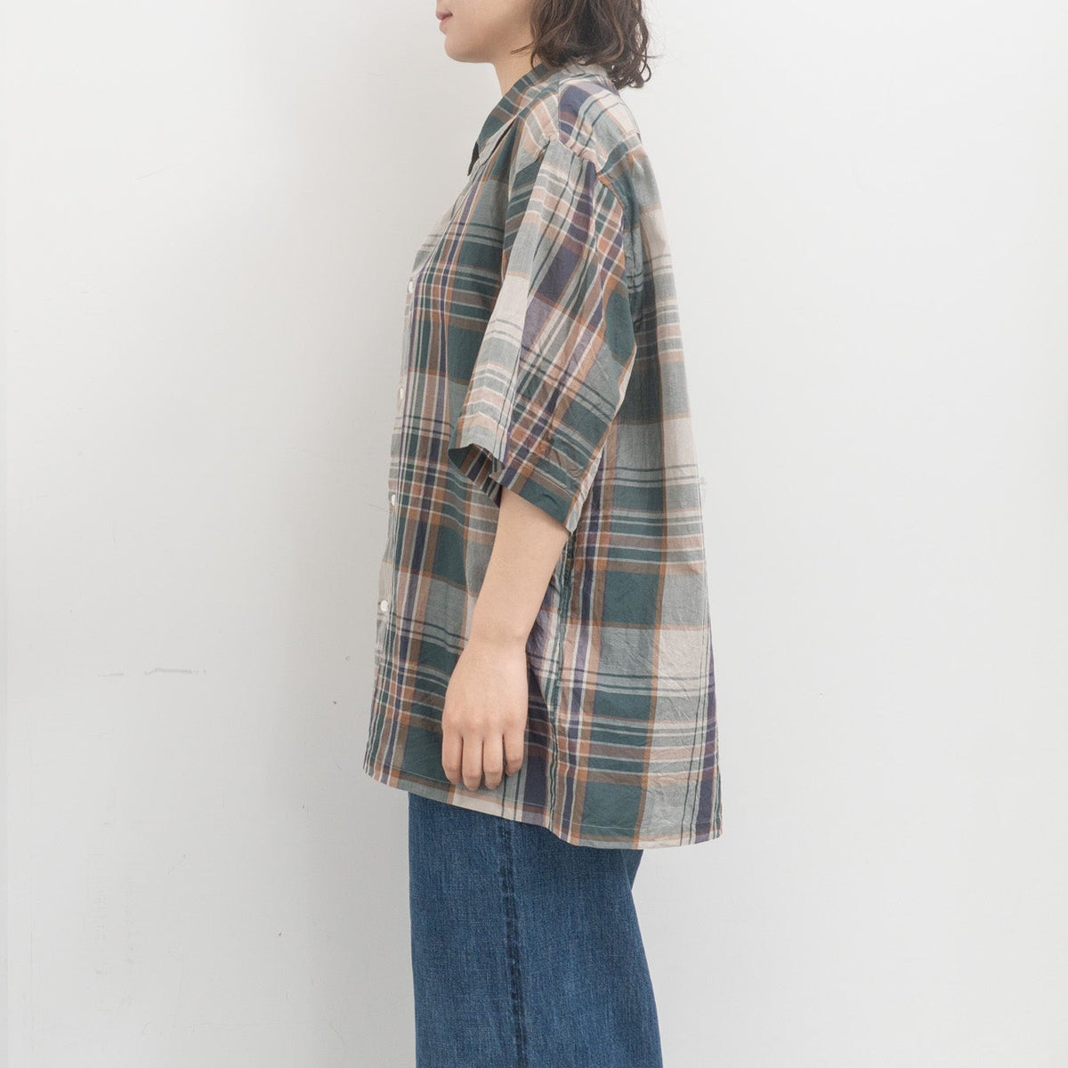 KAPTAIN SUNSHINE｜Gauze Plaid Plain SS Shirt KS26SSH15
