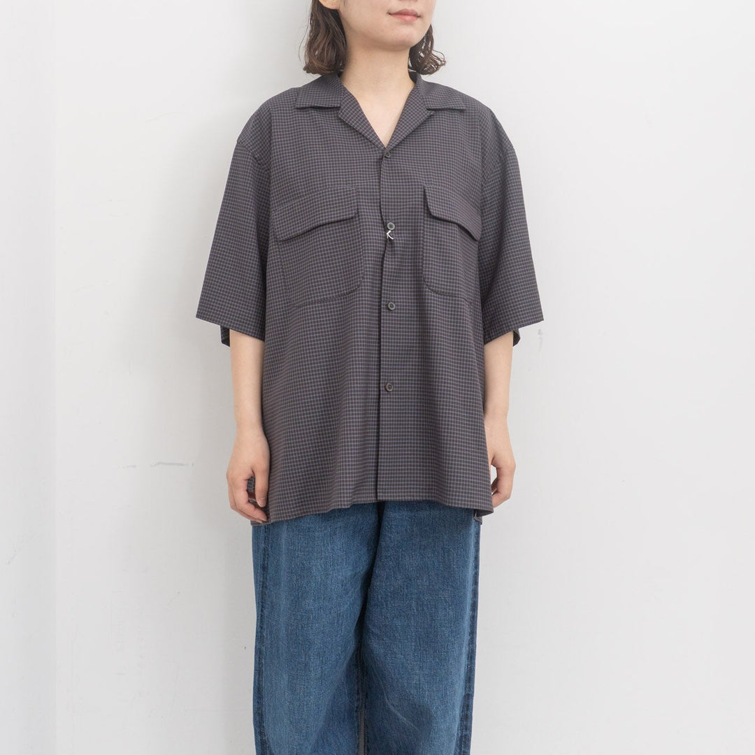 KAPTAIN SUNSHINE/　 Summer Wool Open Collar SS Shirt KS26SSH02