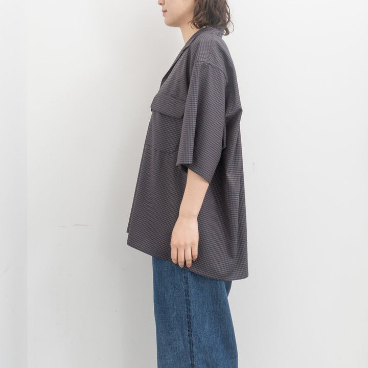 KAPTAIN SUNSHINE/　 Summer Wool Open Collar SS Shirt KS26SSH02