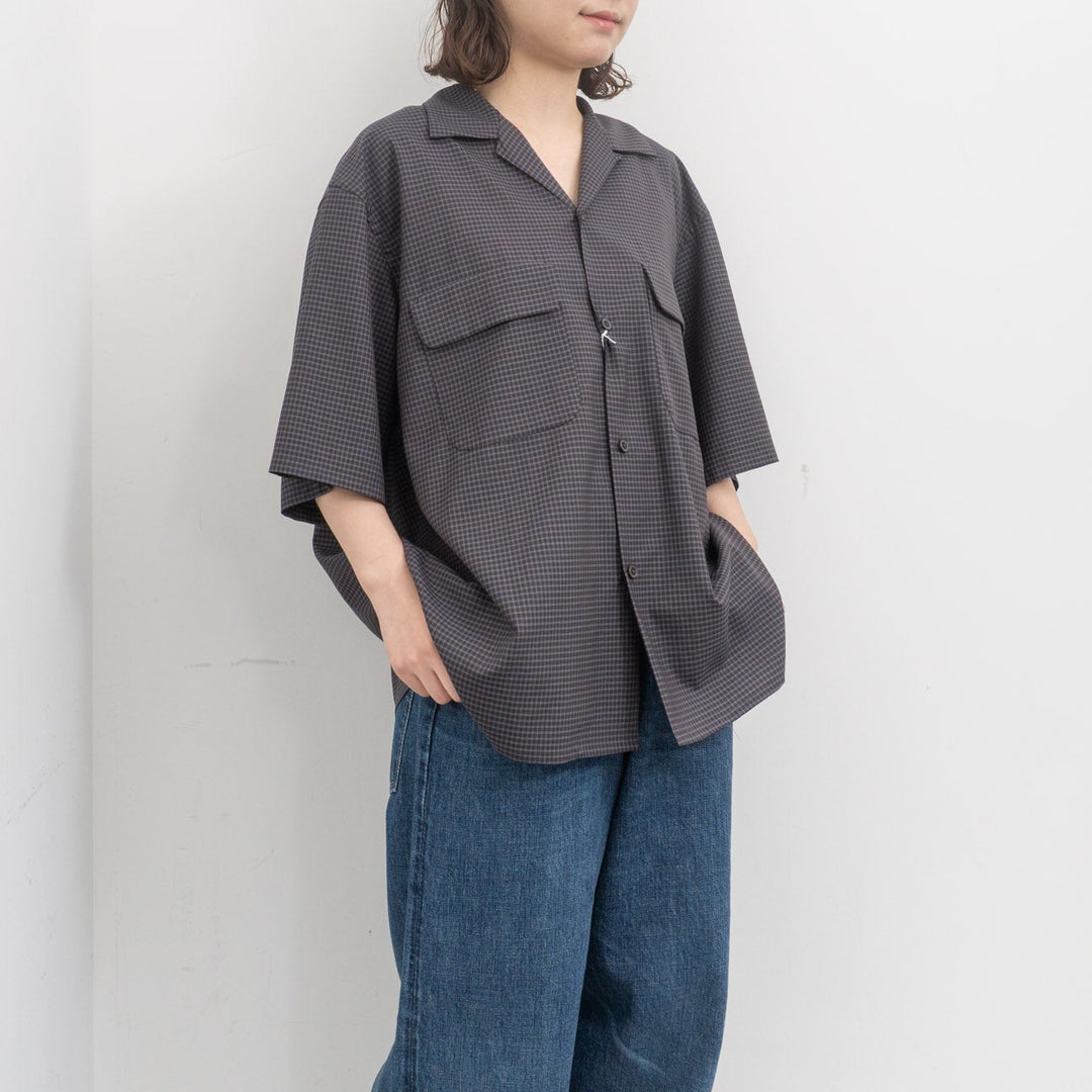 KAPTAIN SUNSHINE/　 Summer Wool Open Collar SS Shirt KS26SSH02