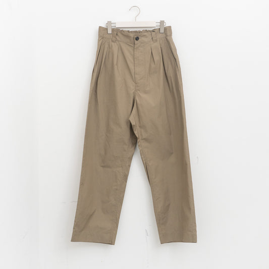MHL.｜MEN　FINE COMPACT COTTON POPLIN TROUSERS 596-6140211-HS（044.dark stone-S）