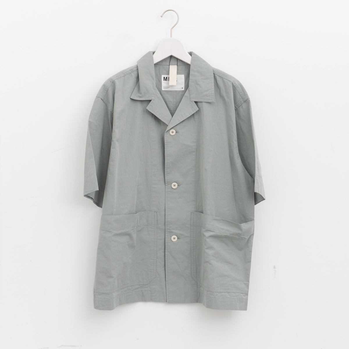 MHL.｜MEN　SANDED COTTON LINEN SHIRT 596-6150215-suomi（028.smoke）