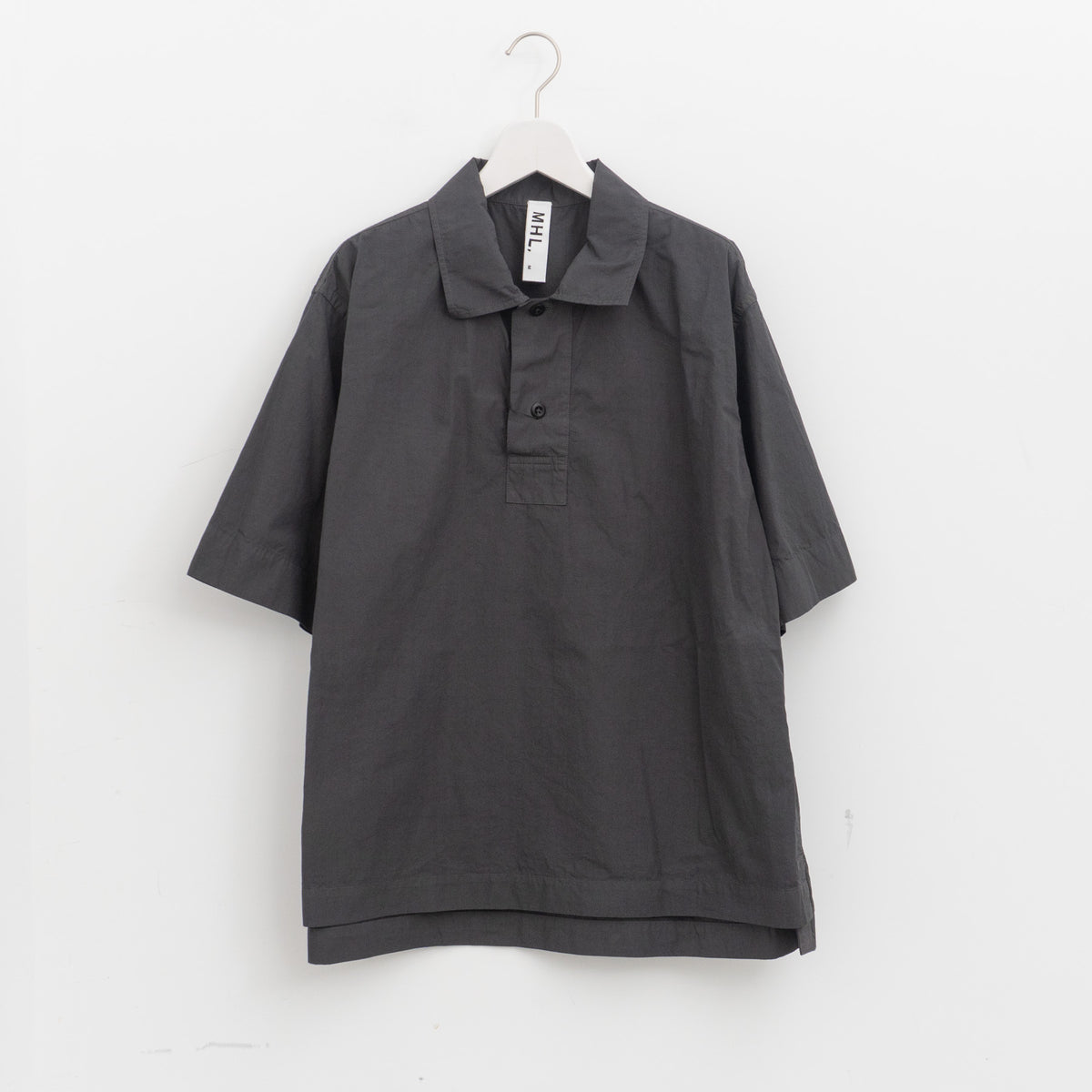 MHL.｜MEN　COMPACT COTTON POPLIN SHIRT 596-6150219-suomi（022.mid grey）