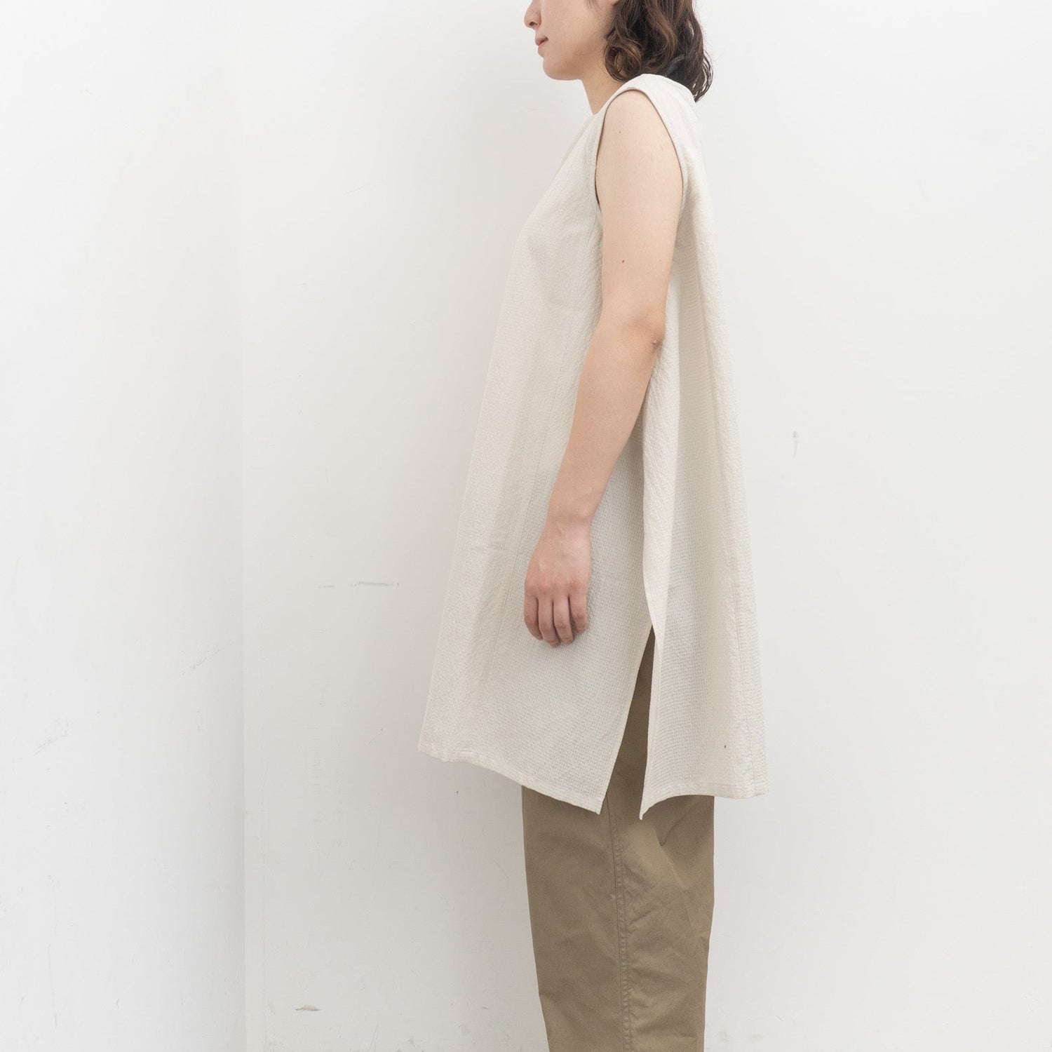 evam eva｜pin check tunic E261T147