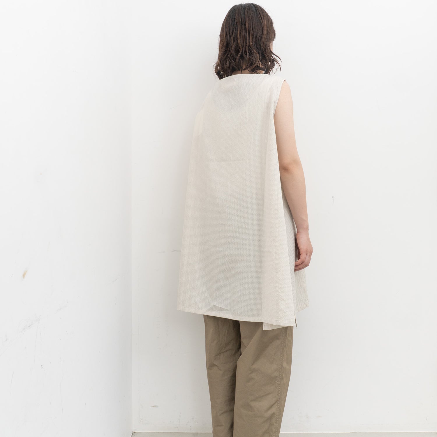 evam eva｜pin check tunic E261T147