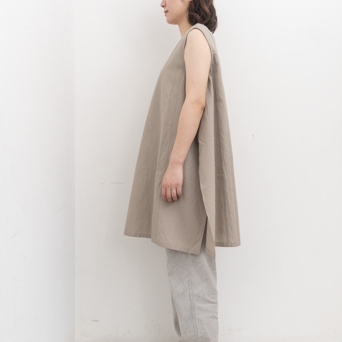 evam eva｜pin check tunic E261T147