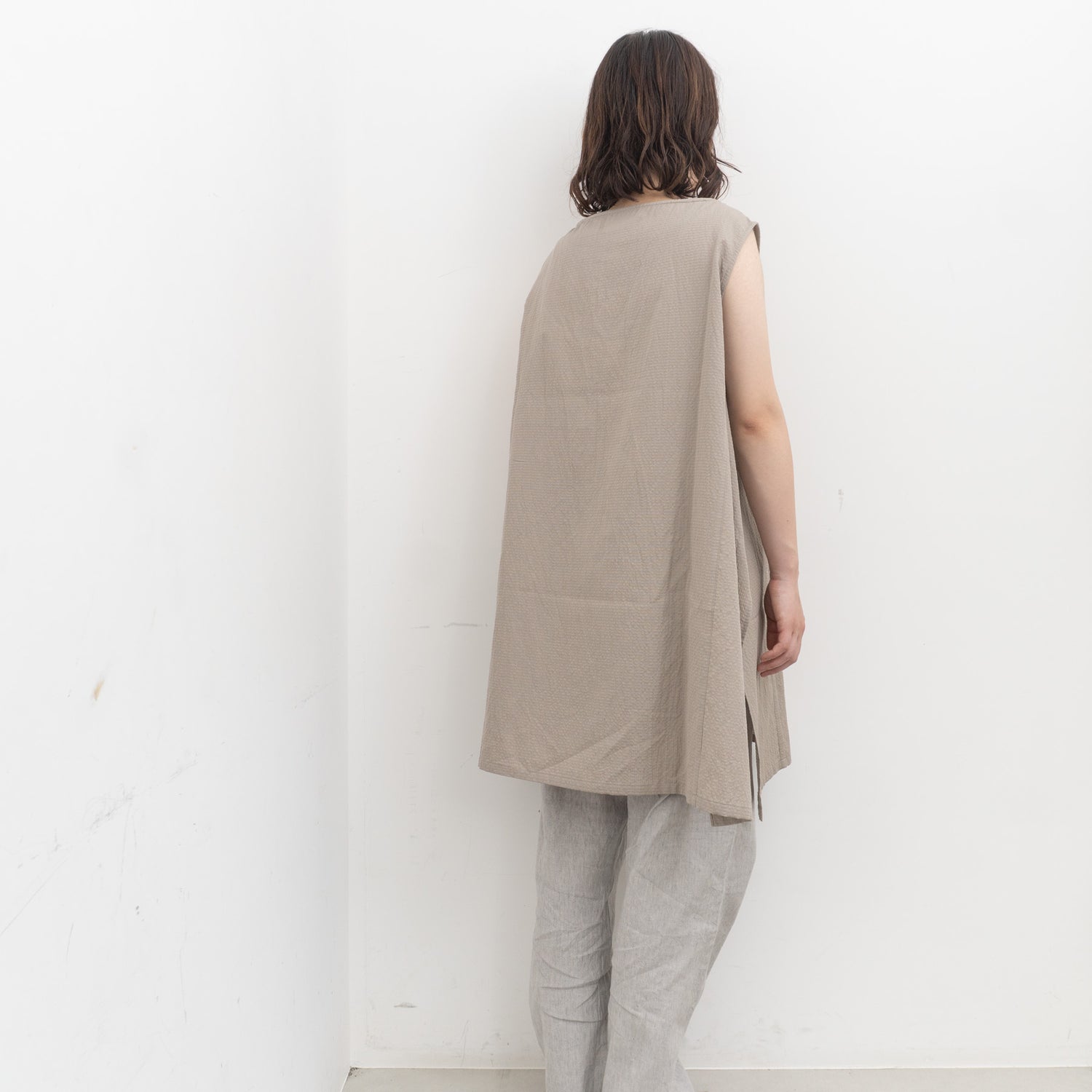 evam eva｜pin check tunic E261T147