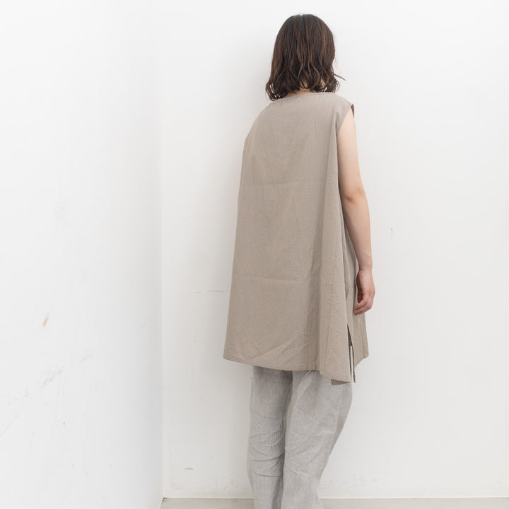 evam eva/　pin check tunic E261T147