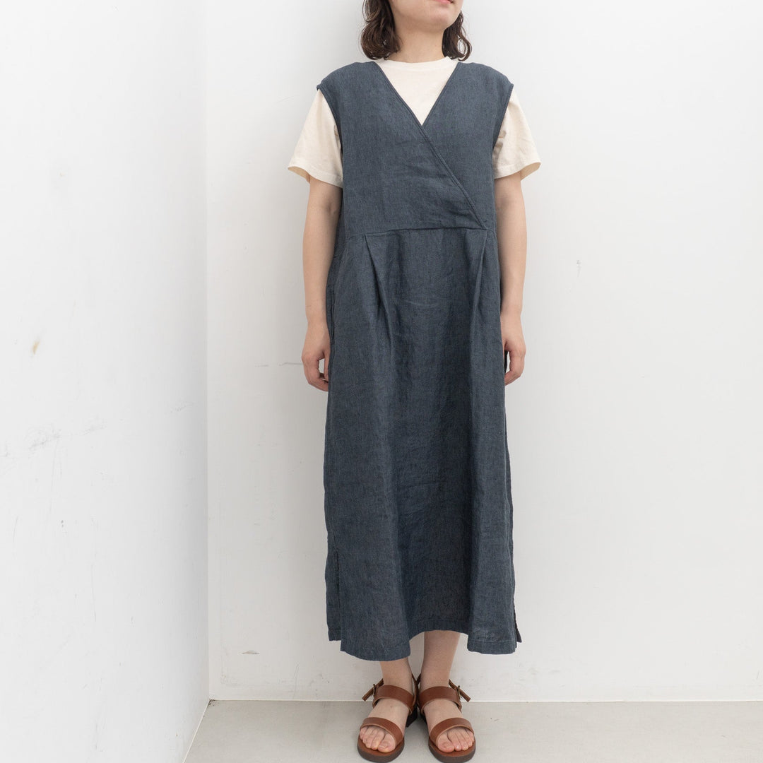 evam eva/　linen sleeveless one-piece E261T176