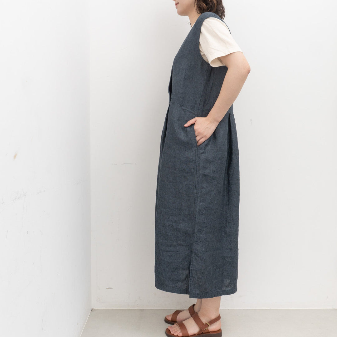 evam eva/　linen sleeveless one-piece E261T176