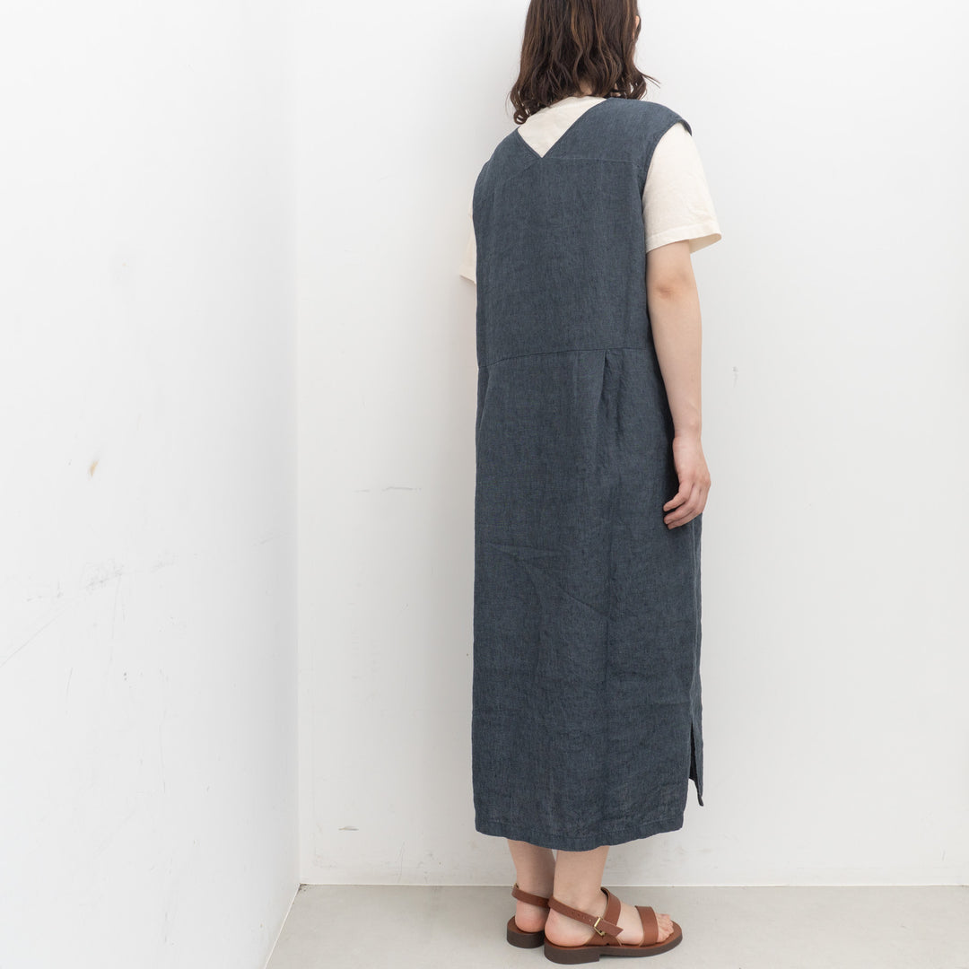 evam eva/　linen sleeveless one-piece E261T176