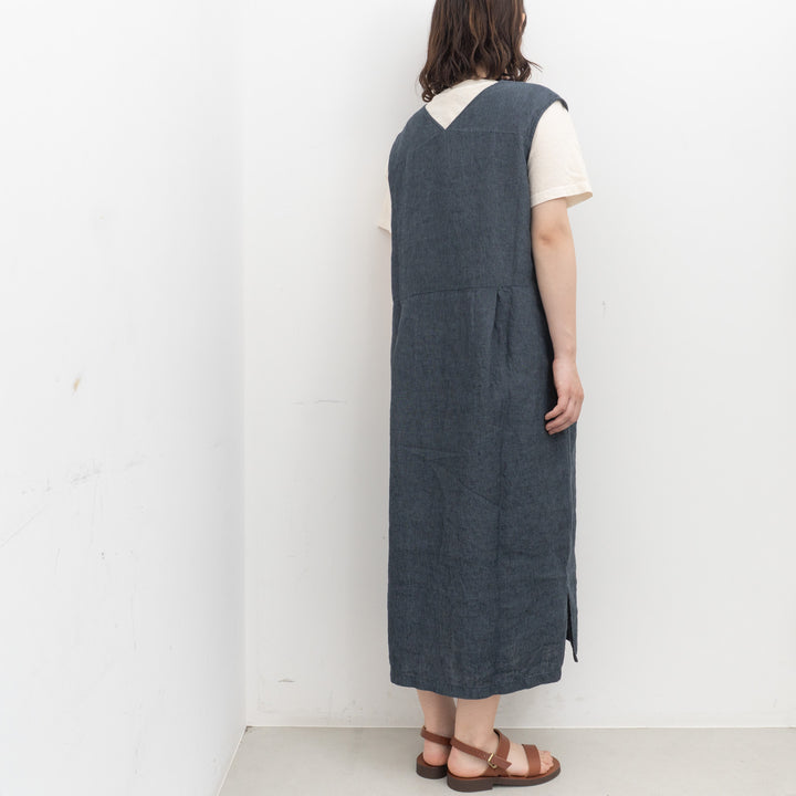 evam eva/　linen sleeveless one-piece E261T176