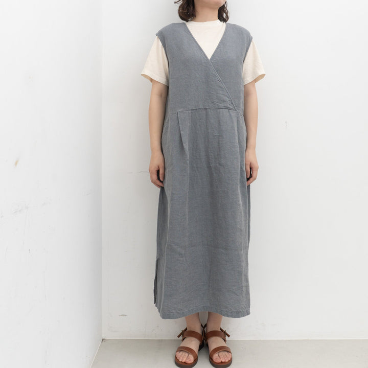 evam eva/　linen sleeveless one-piece E261T176