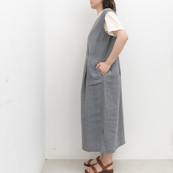 evam eva/　linen sleeveless one-piece E261T176
