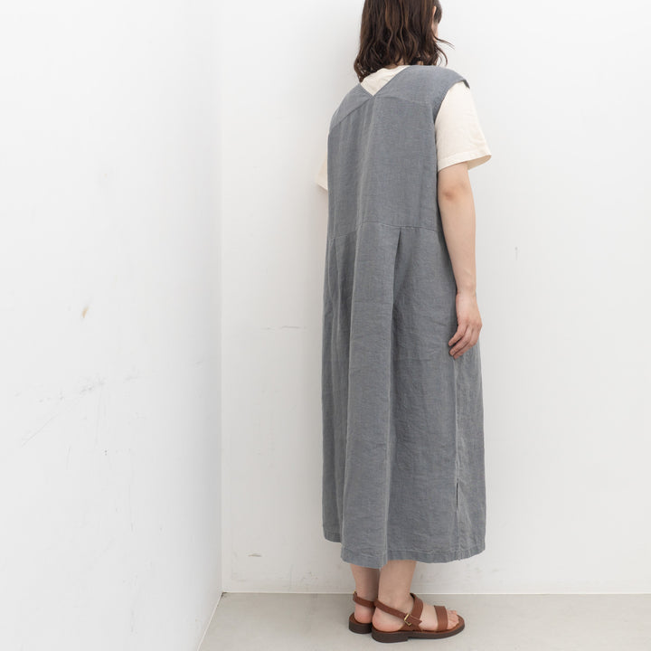 evam eva/　linen sleeveless one-piece E261T176