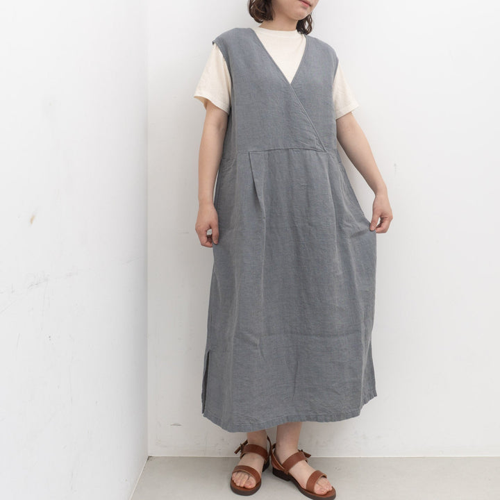 evam eva/　linen sleeveless one-piece E261T176
