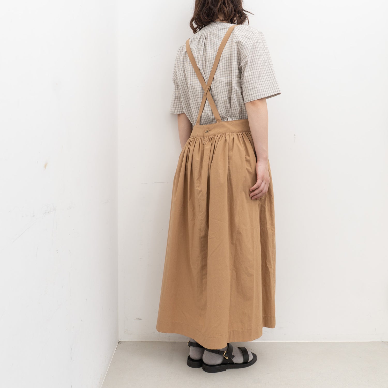 atelier naruse｜WOMEN　cotton suspender skirt na-h06041