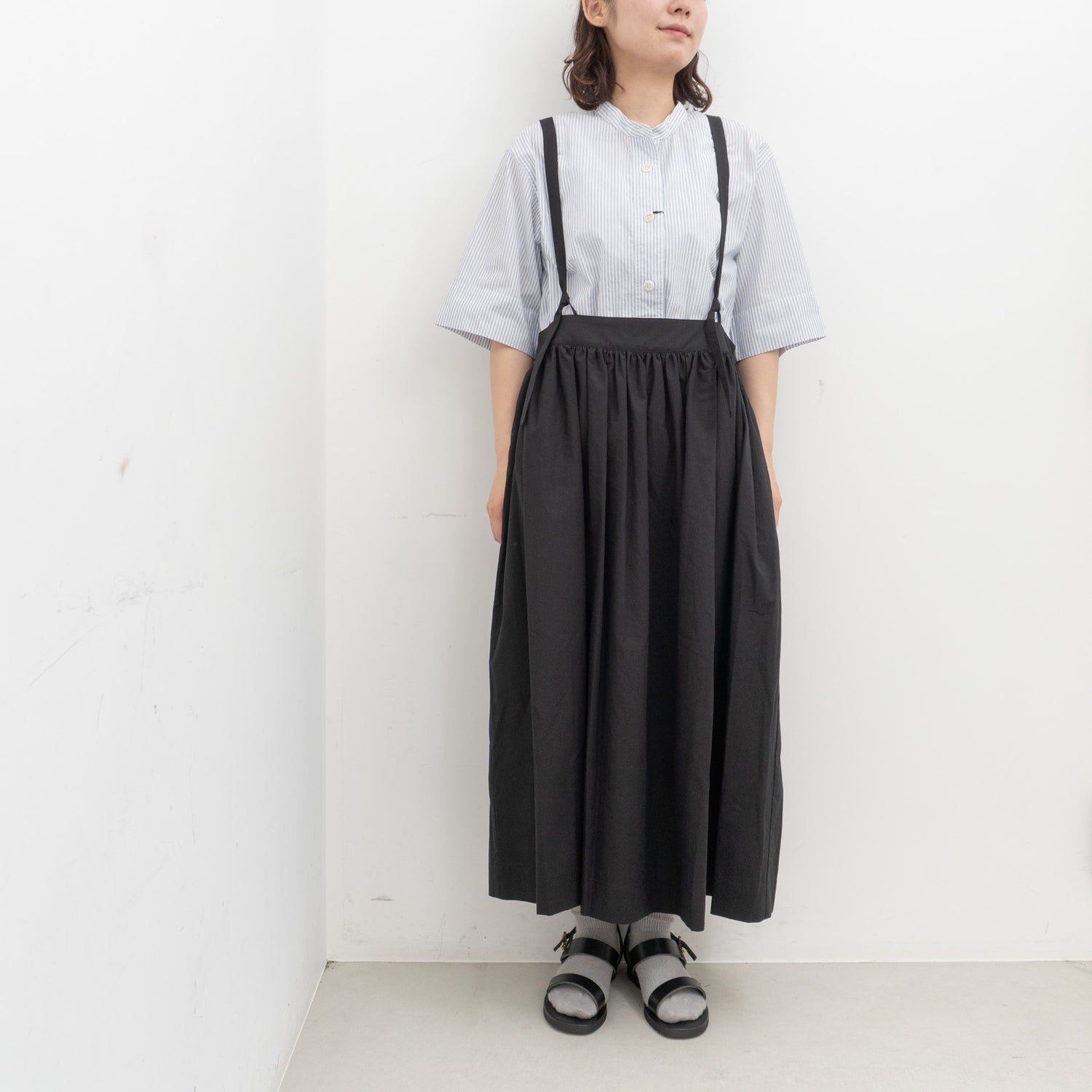 atelier naruse｜WOMEN　cotton suspender skirt na-h06041