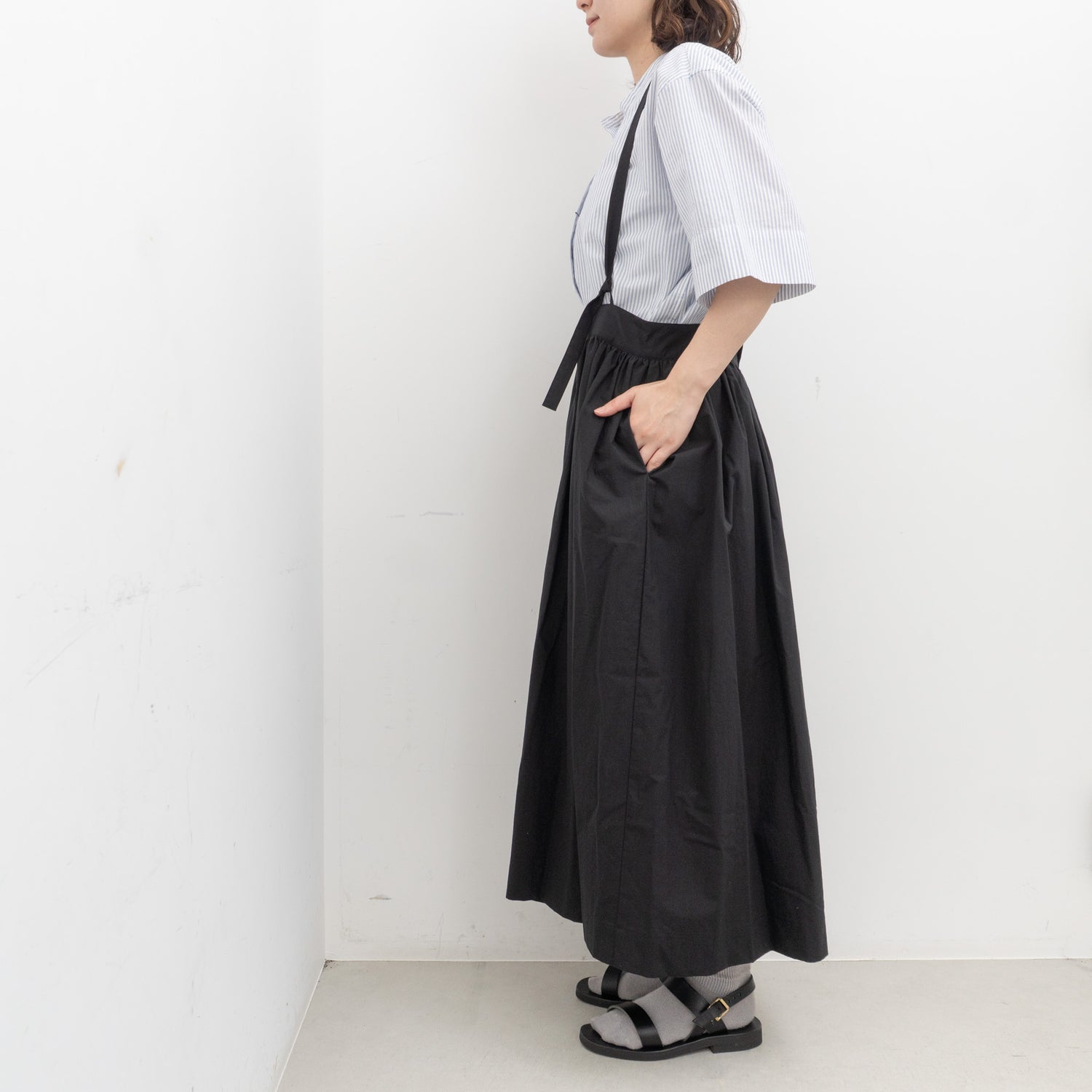 atelier naruse｜WOMEN　cotton suspender skirt na-h06041