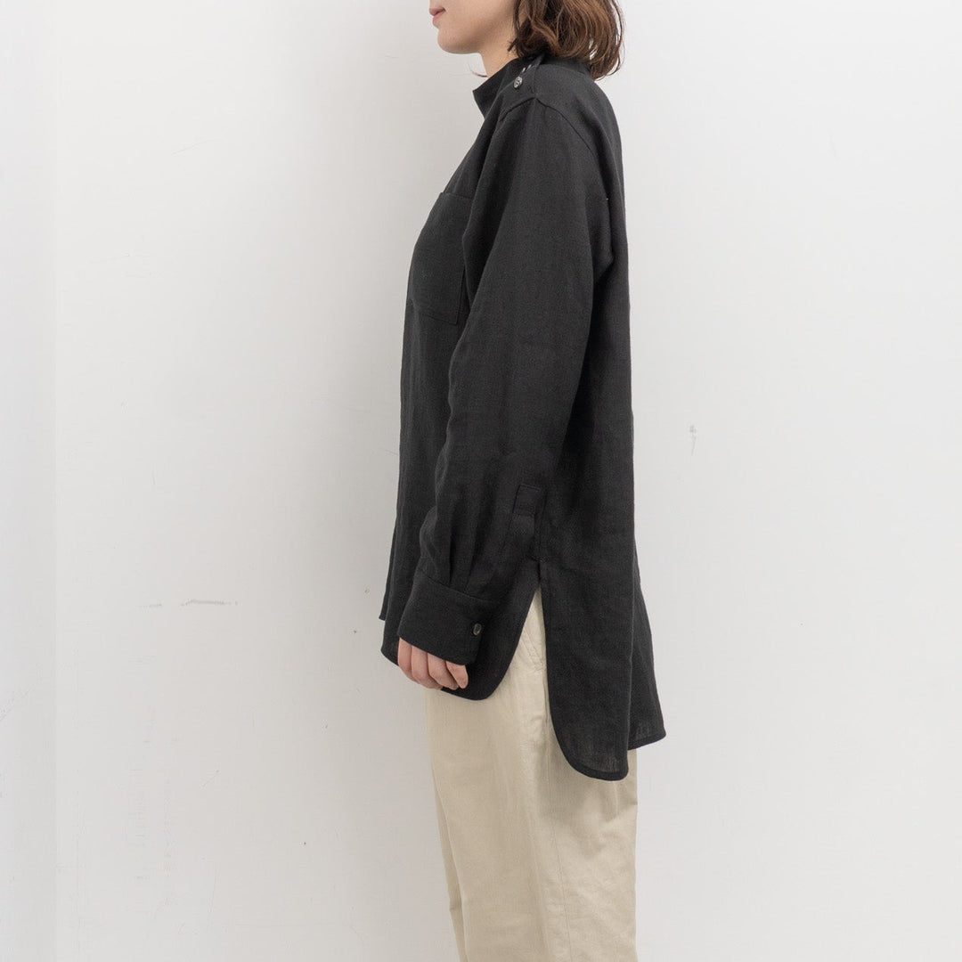 atelier naruse /WOMEN　linen mock-neck blouse na-f02089_A