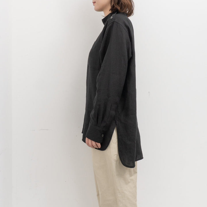 atelier naruse /WOMEN　linen mock-neck blouse na-f02089_A