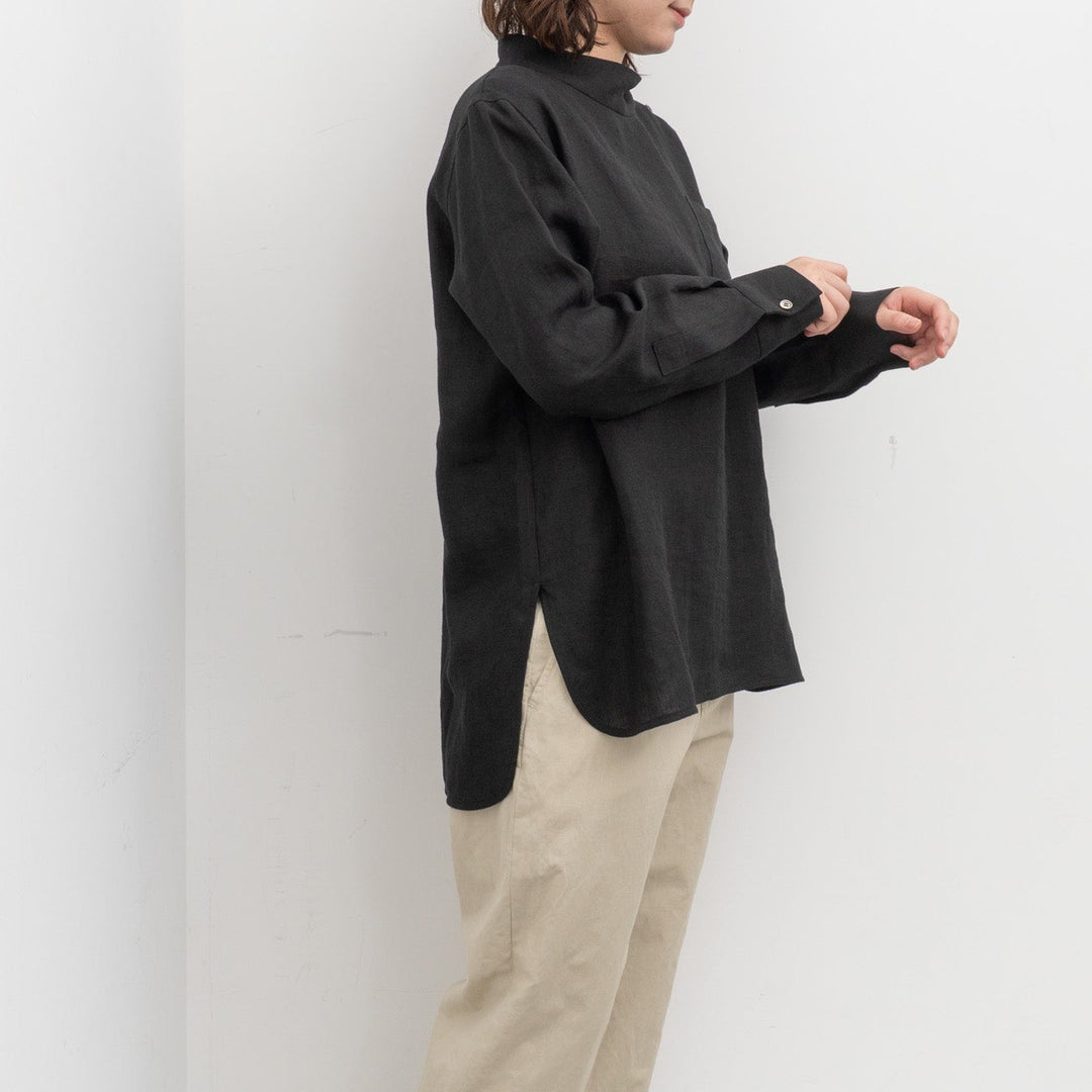 atelier naruse /WOMEN　linen mock-neck blouse na-f02089_A