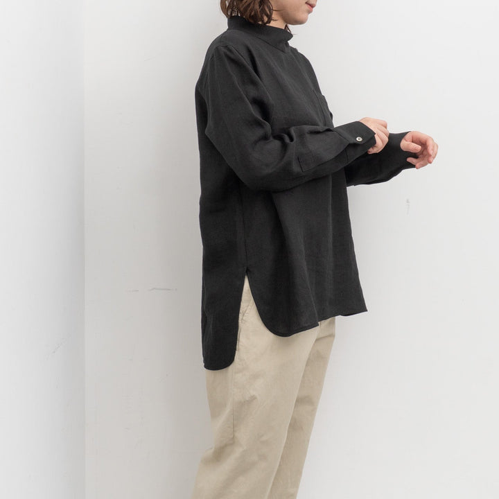 atelier naruse /WOMEN　linen mock-neck blouse na-f02089_A
