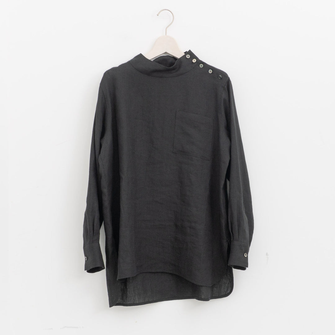 atelier naruse /WOMEN　linen mock-neck blouse na-f02089_A