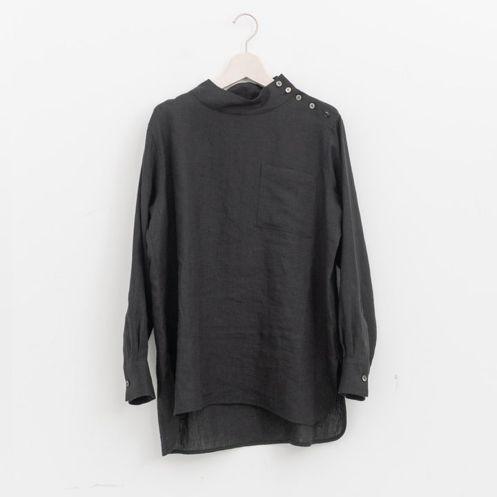 atelier naruse /WOMEN　linen mock-neck blouse na-f02089_A