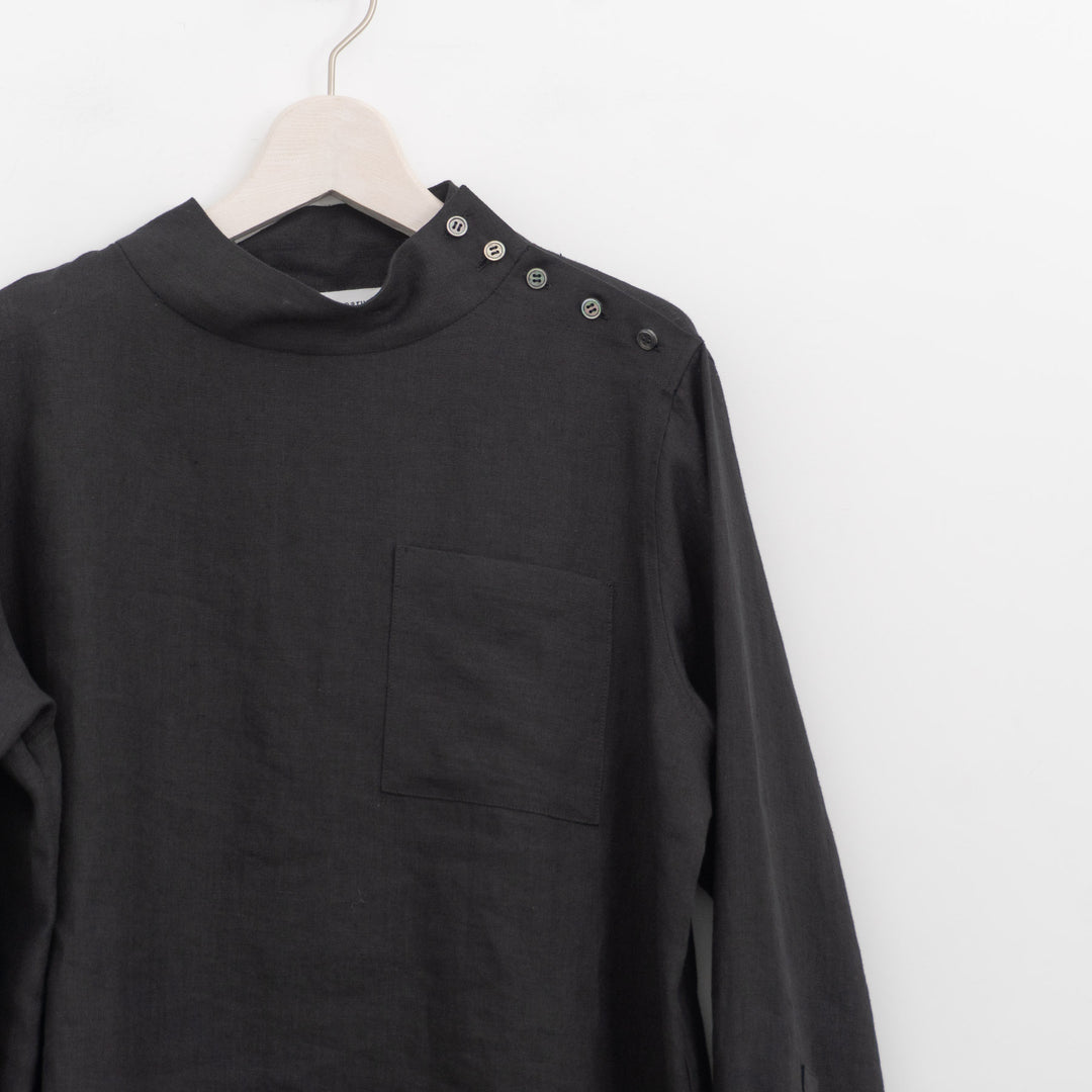 atelier naruse /WOMEN　linen mock-neck blouse na-f02089_A